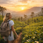 Touriste femme voyageant seule en sécurité au Sri Lanka